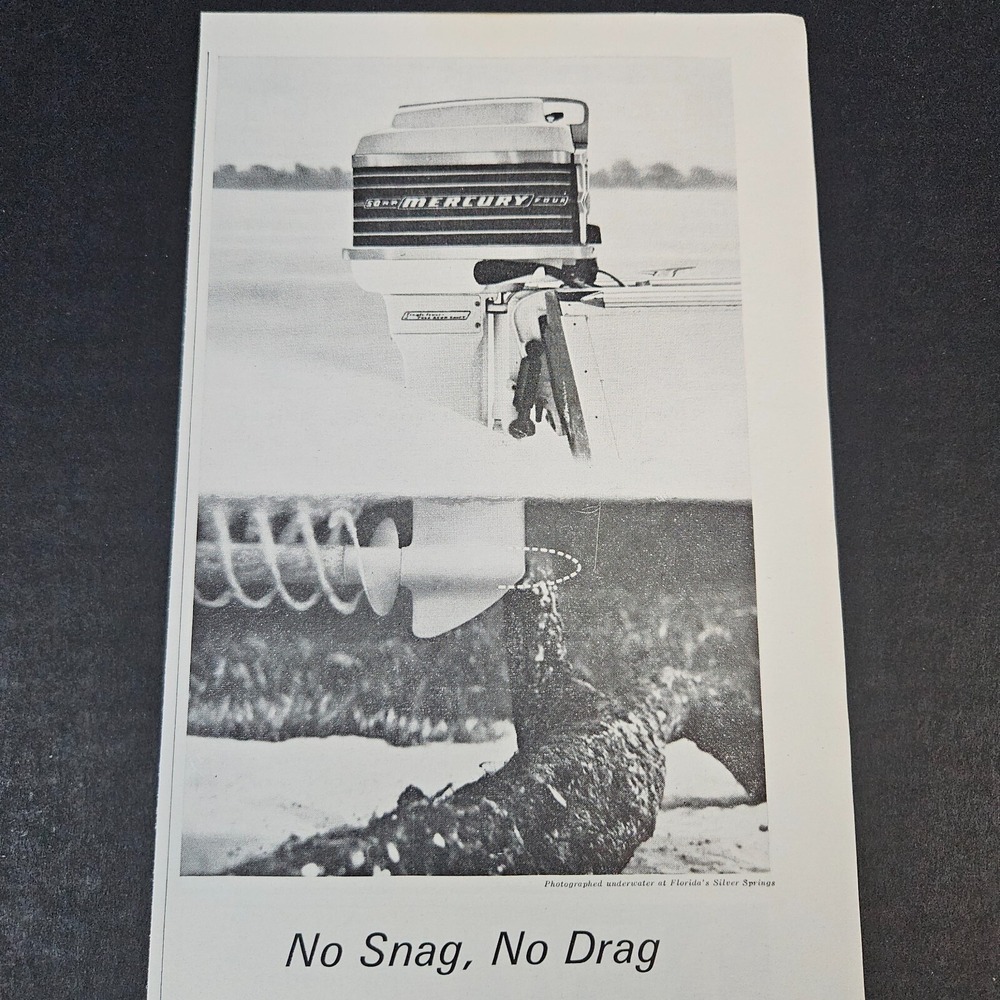 1962 Mercury Outboard Boat Motors Vintage Print Ad Jet-Prop Fon Du Lac WI Garage